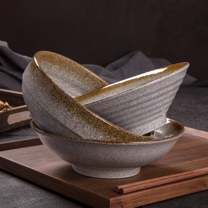 日式陶瓷大汤碗家用大口碗复古创意牛肉面碗大号泡面碗商用拉面碗