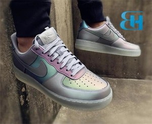 耐克男鞋空军一号nike air force 1 板鞋女鞋af1镭射休闲鞋718152