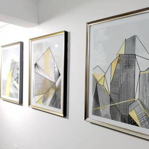 天画家居天下画仓镀银画客厅三联画沙发背景墙现代简约画城市印象