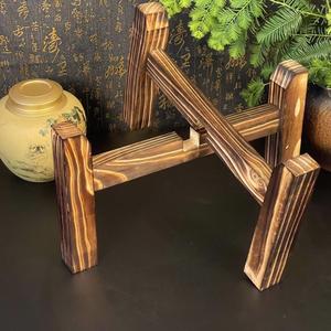 古做旧实木缸水缸磨架盘石磨木架子花盆鱼仿缸酒坛酒支架底座防腐