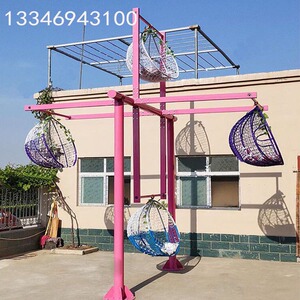 新款公园景区户外无动力旋转网红引流四人秋千直销玩具吊篮儿童