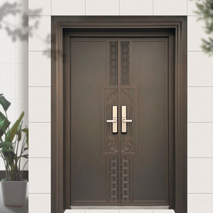 别墅大门双开门铸铝门进户门防爆防盗门家用对开子母门入户门定制