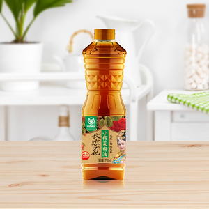 长安花绿色小榨750ml菜籽油非转纯正宝宝用油小瓶食用油宿舍用油