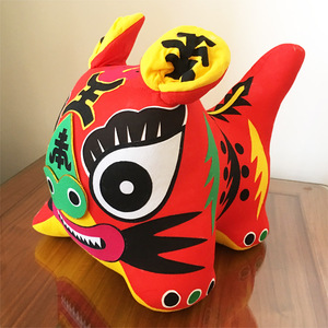 布艺老虎中国风特色礼品布老虎玩偶民间工艺品小礼品摆件 吉祥虎