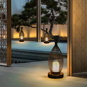 户外落地灯中式别墅民宿花园景观庭院灯复古铁艺鸟笼防水落地台灯