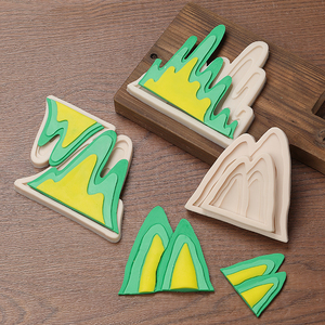 山峰巧克力翻糖硅胶模具大山巧克力模具祝寿主题系列蛋糕装饰模具