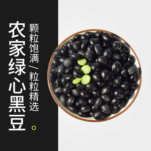 绿心黑豆老品种黑青豆 豆浆发芽醋泡 农家自产1kg 自然农耕 简箪