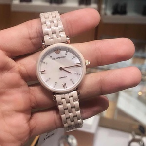 小米 阿玛尼手表陶瓷贝母水晶奶茶色ar1498/1489/1488 原装盒单拍
