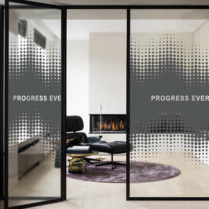 定制彩色玻璃膜渐变创意办公室装饰静电磨砂贴膜浅灰色玻璃贴