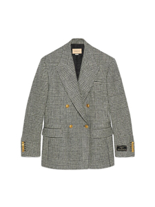 【DeLuxe】Gucci古驰 24SS01 女士 威尔士亲王格纹设计夹克715188
