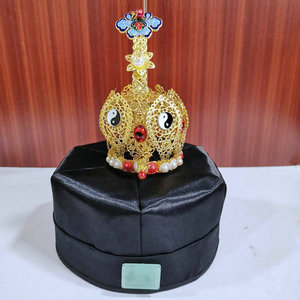 道教莲花冠 冠 道冠 紫金冠 仿古冠六角帽 太极冠道帽