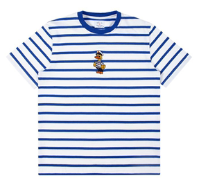 Noah 19ss Captain Duck Tee 鸭子船长刺绣 男女条纹 宽松短袖T恤