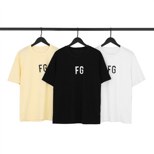 fear of god fog fg 第六季富贵fg印花圆领男女宽松情侣短袖t恤潮