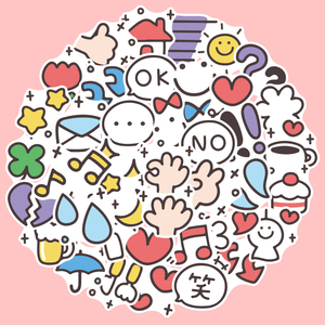 可爱萌系手帐素材ipad平板笔记本电脑手机水杯杯子杯贴pvc防水diy贴画