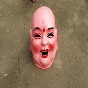 大头娃娃和尚头佛面具舞龙舞狮道具笑面佛面具男【2月15日发完】