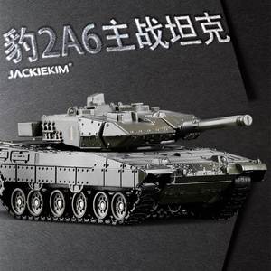 金属仿真合金坦克 1:48豹2A6 T99装甲车M1A2美式履带声光模型车