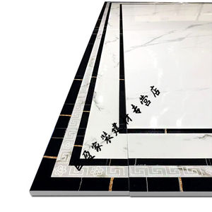 现代轻奢波导线瓷砖地板砖走廊过道客厅波打线地砖走边线条15080