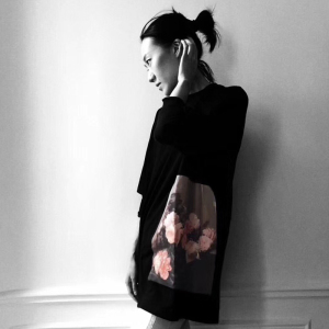 poplimit原创raf家rafsimons18ss油墨花卉短袖