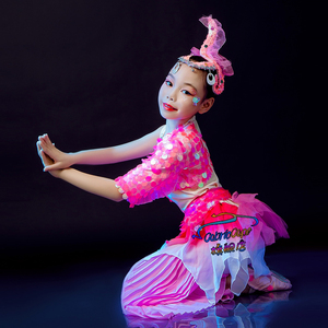 小荷风采儿童傣族唧唧鱼儿跃舞蹈演出服鱼儿欢歌美人鱼舞蹈表演服