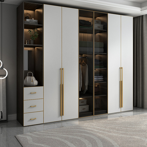 00美豪盾旗舰店天猫北欧实木书柜落地置物储物柜带玻璃柜门书架柜