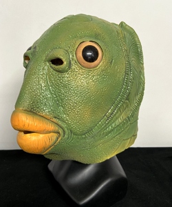 绿头鱼头套鱼头套 沙雕头套绿鱼人鱼头怪面具怪怪鱼抖音同款搞怪