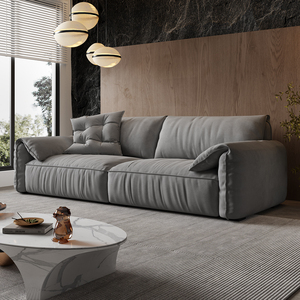 baxter意式极简科技布豆腐块落地沙发客厅直排三人位大象耳朵沙发