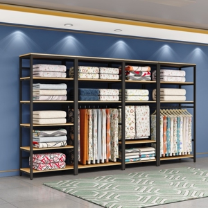 家纺店货架展示架婚庆店床上用品四件套枕芯被套货柜布料置物架