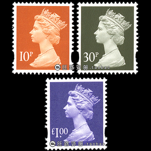 英国1995 梅钦女王像普票3全 外国邮票