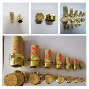 铜粉末烧结高头过滤芯npt1/4电磁阀消音器g1/8降噪尖头金属消声器