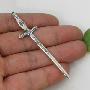 美国原品 925纯银 手工打造共济会十字架 拆信刀 书签