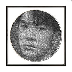 钉子绕线画diy手工立体制作定制照片礼物diy线画 人像弦丝画送女