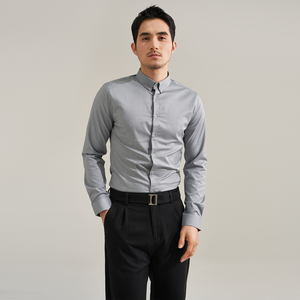 2021春季基础款纯色衬衫男长袖修身百搭商务休闲职业西服内搭衬衣