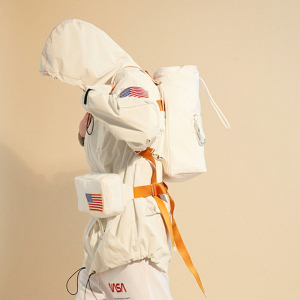 nasa联名双肩包男女款潮牌背包大容量多功能可拆解腰包宇航员书包