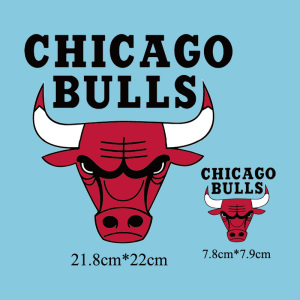 烫画定制牛头新年快乐服装印花图案柯式热转印数码白墨烫图贴1333