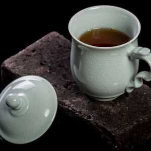 廷怀窑 郑州上合会议龙头杯 汝窑茶杯 陶瓷茶杯带盖办公杯 主人.