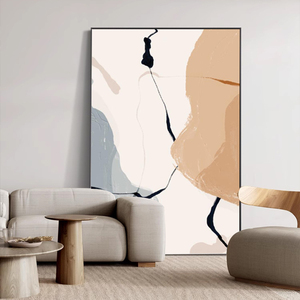 现代简约抽象客厅落地画沙发侧面背景墙装饰画单幅大尺寸挂画高端