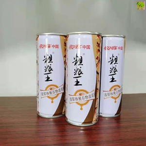 可口可乐粗粮王浓郁核桃谷物浓浆代餐饮料250ml*16盒 240ml*20听