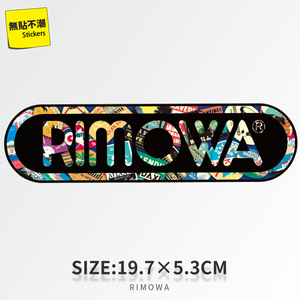 RIMOWA黑色标志贴画旅行箱笔记本吉他行李箱拉杆箱防水贴纸定制