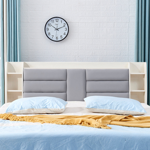 新款实木生态板床头板软包科技布单买床头靠背板简约现代2米1.8米