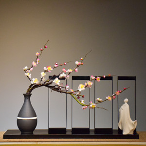 新中式古典陶瓷复古花瓶中国风禅意插花摆件客厅玄关茶室家居装饰