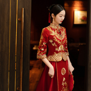 秀禾服2023新娘结婚礼服中式婚服嫁衣敬酒服小个子夏季大码秀和女