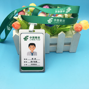 仙茵霞旗舰店天猫邮政工号牌姓名牌定制银行工作牌员工牌不锈钢胸卡