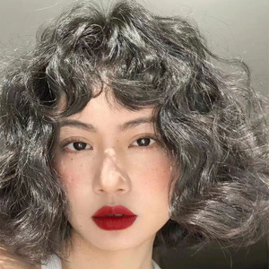 羊毛卷假发女短发全头套网红日常短卷发减龄圆脸夏季仿真蓬松发套