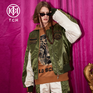 tch轻奢潮牌烫钻重工翅膀外套夹克男女同款t213166003