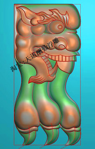 虎头脚老虎脚仿古沙发腿仿古老虎腿虎脚桌腿精雕图浮雕灰度图雕刻