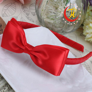 六一合唱演出比赛头饰女童大红色蝴蝶结发箍头箍压发舞台表演发饰