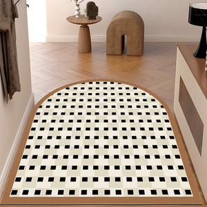 美式中古风皮革地垫家用入户进门门垫可擦洗玄关防滑pvc地毯垫