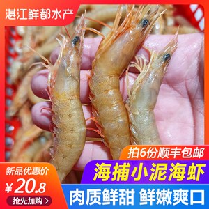 野生小泥虾鲜活冷冻广东海鲜水产明虾湛江对虾白虾班节虾冻虾水产