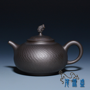 【茂源盛】台湾张世奇正品窑变陶女王头黑金刚茶壶 名家手工壶