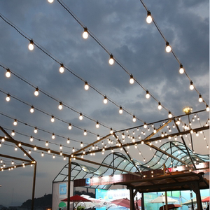 球泡串灯led暖光灯串婚礼派对庭院商场夜宵地摊创意户外装饰灯